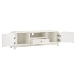 Maude TV Unit, Washed White Ash With Raffia -Daals Store XXTV 048 WHITE RAF WB5
