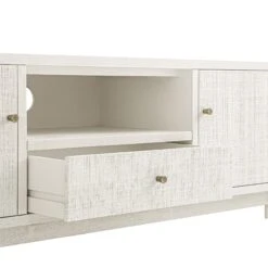 Maude TV Unit, Washed White Ash With Raffia -Daals Store XXTV 048 WHITE RAF detail2
