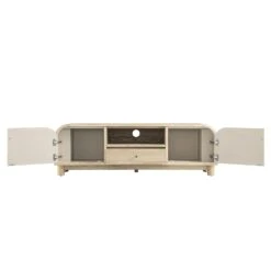 Maude 160cm Wide TV Unit in Natural Ash β Mid-Century Media Console with Antique Brass Detail 14 Maude 160cm Wide TV Unit in Natural Ash β Mid-Century Media Console with Antique Brass Detail -Daals Store XXTV 049 NAT NAT WB4