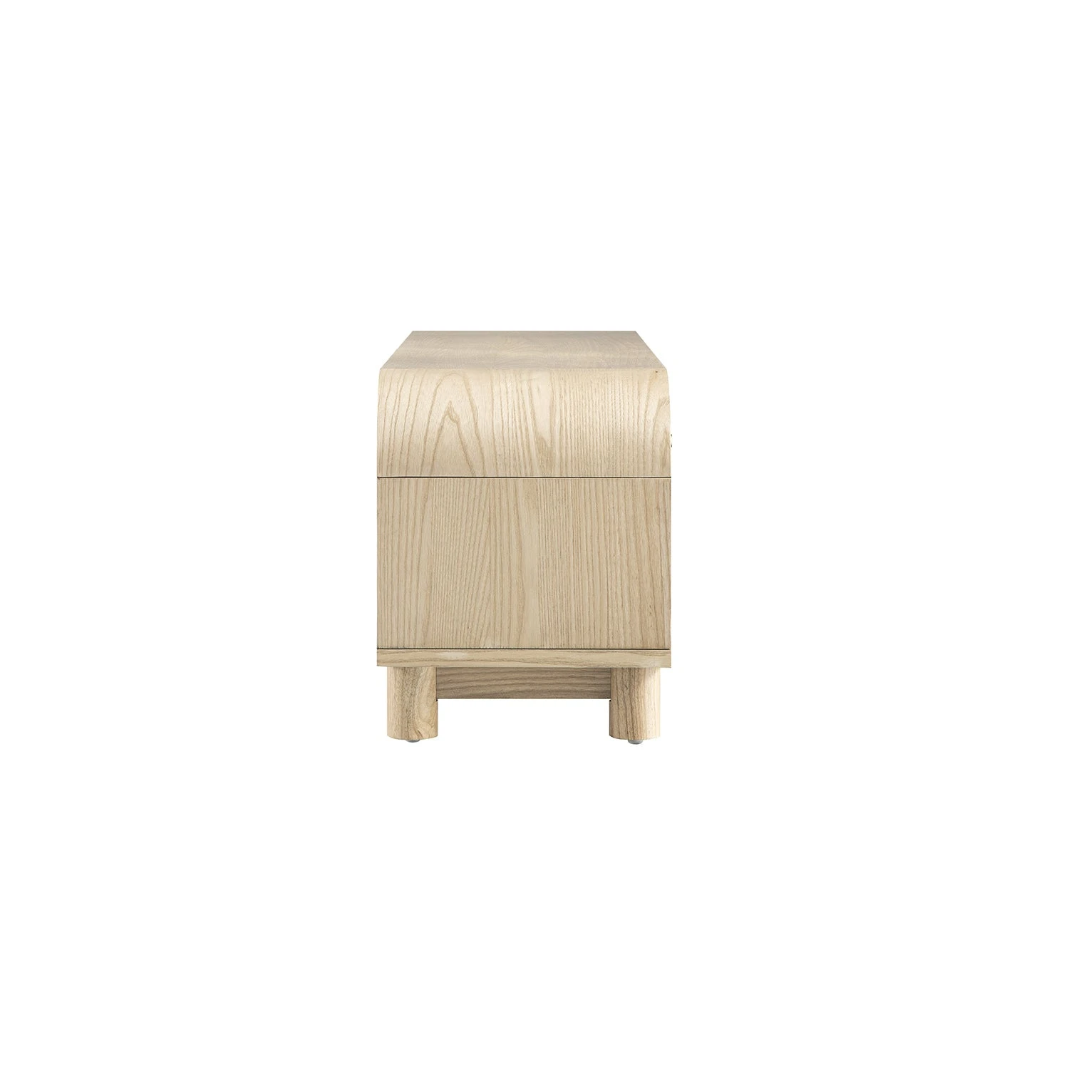 Maude 160cm Wide TV Unit in Natural Ash β Mid-Century Media Console with Antique Brass Detail 7 Maude 160cm Wide TV Unit in Natural Ash β Mid-Century Media Console with Antique Brass Detail - Image 7