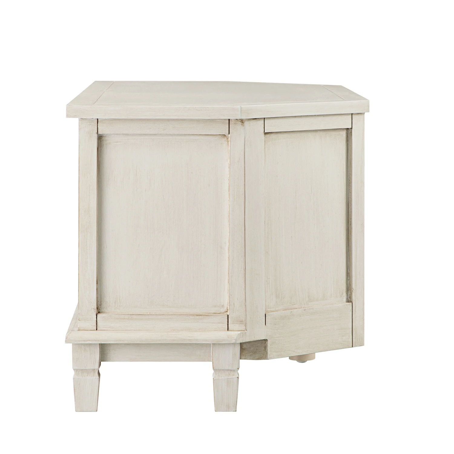 Chantilly Whitewashed Corner TV Unit with Floral Carved Detail 13 Chantilly Whitewashed Corner TV Unit with Floral Carved Detail - Image 13