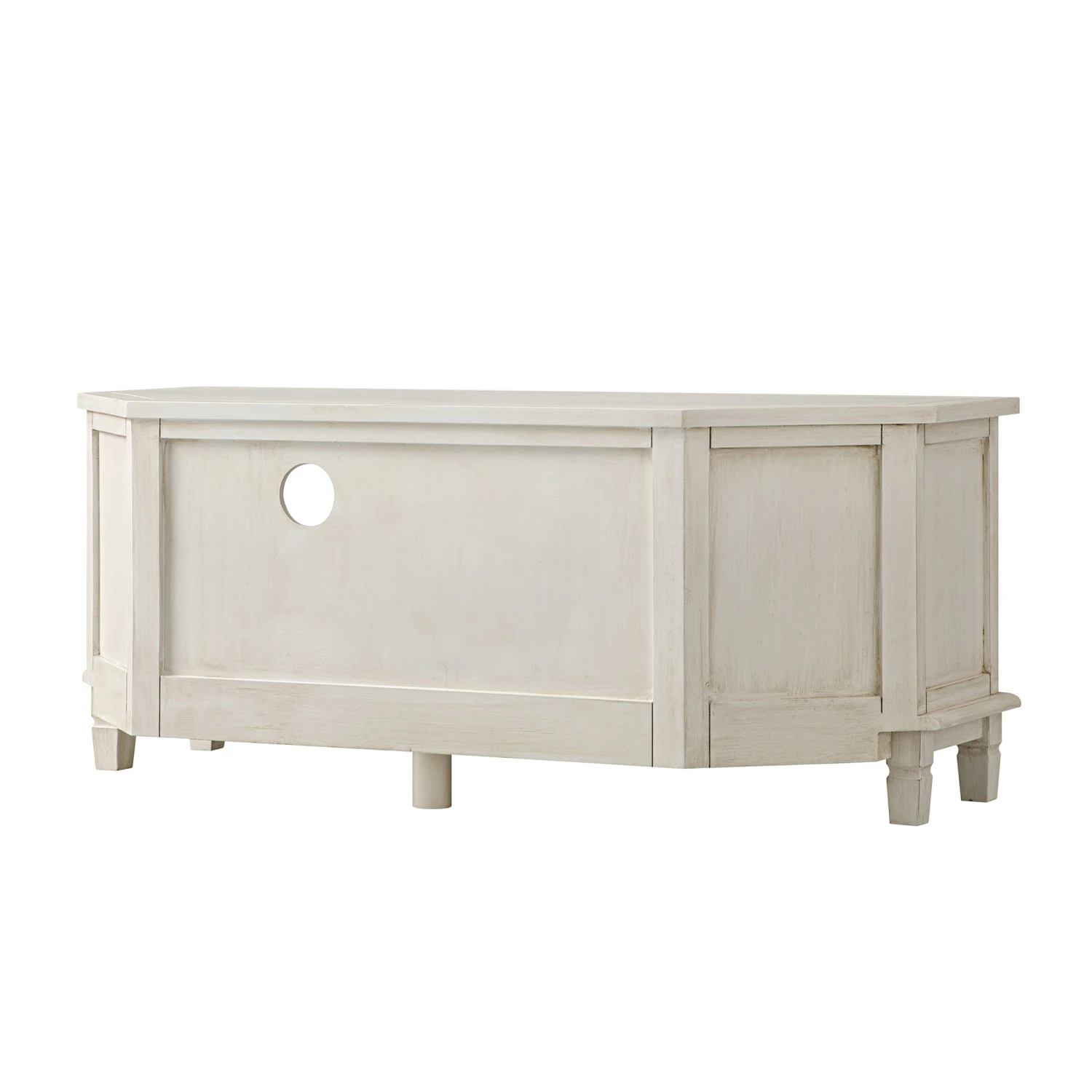Chantilly Whitewashed Corner TV Unit with Floral Carved Detail 14 Chantilly Whitewashed Corner TV Unit with Floral Carved Detail - Image 14