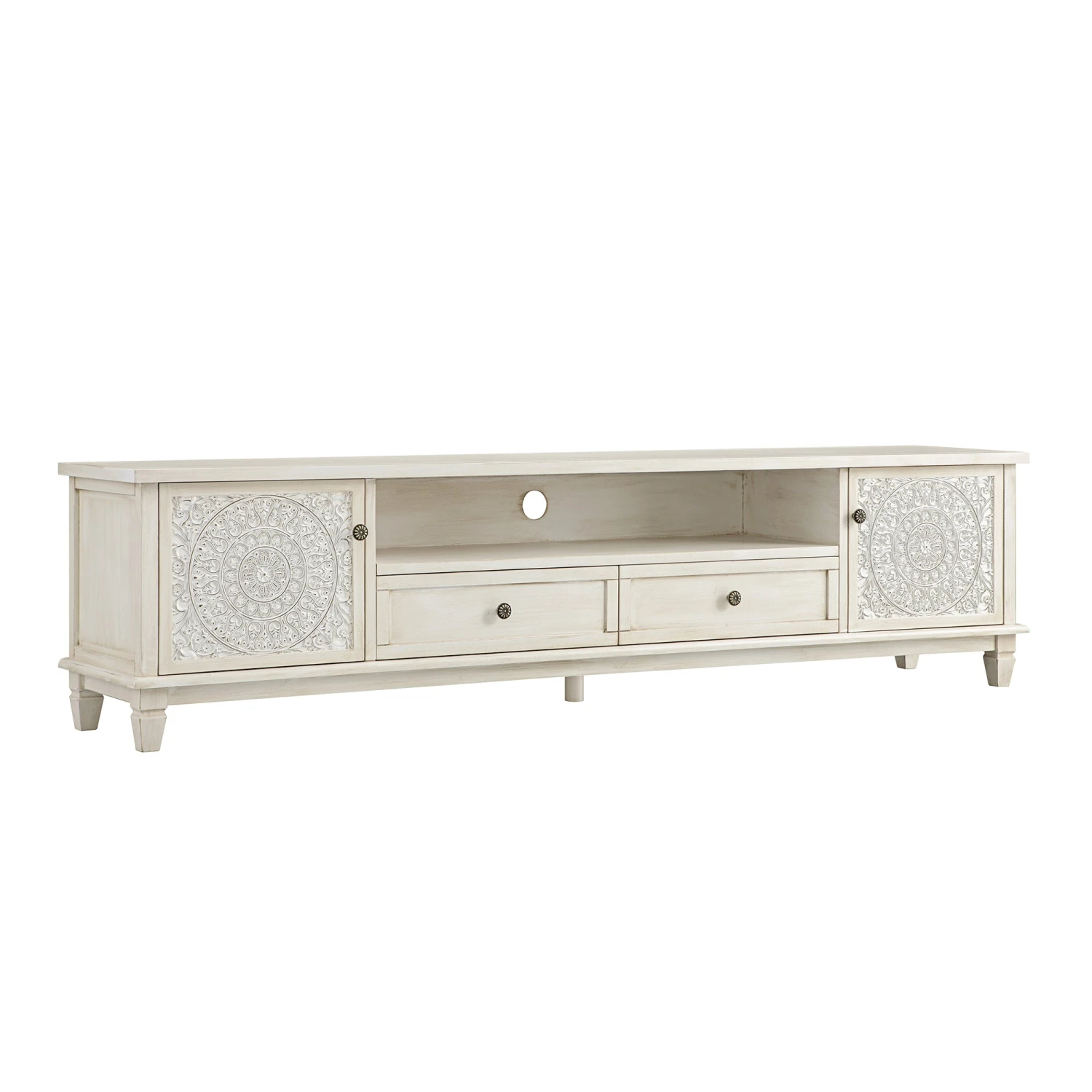 Chantilly Whitewashed 200cm Wide TV Unit 9 Chantilly Whitewashed 200cm Wide TV Unit - Image 9
