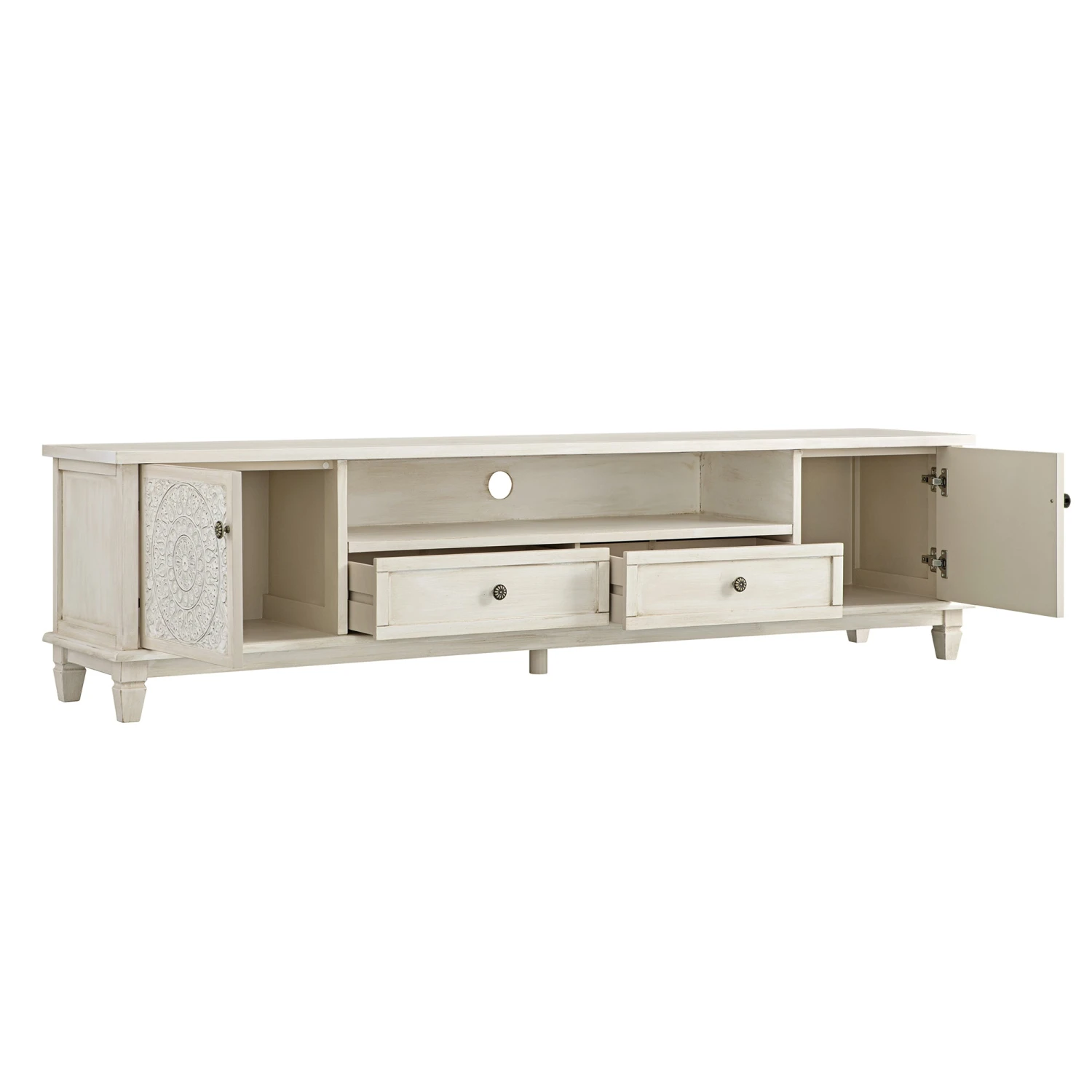 Chantilly Whitewashed 200cm Wide TV Unit 12 Chantilly Whitewashed 200cm Wide TV Unit - Image 12