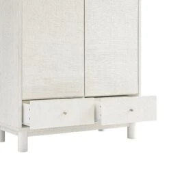 Maude Double Wardrobe, Washed White Ash With Raffia 18 Maude Double Wardrobe, Washed White Ash With Raffia -Daals Store XXWARD 040 WHITE RAF detail2
