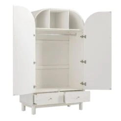 Maude Double Wardrobe, Washed White Ash -Daals Store XXWARD 041 WHITE WHITE WB3
