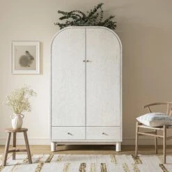 Maude Double Wardrobe, Washed White Ash -Daals Store XXWARD 041 WHITE WHITE scene1