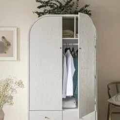 Maude Double Wardrobe, Washed White Ash -Daals Store XXWARD 041 WHITE WHITE scene4