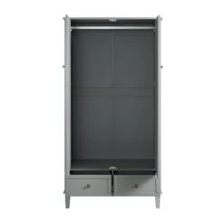 Chantilly Mid Grey Carved Double Wardrobe 13 Chantilly Mid Grey Carved Double Wardrobe -Daals Store XXWARD 051 GREY WB3