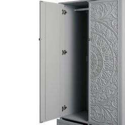 Chantilly Mid Grey Carved Double Wardrobe 18 Chantilly Mid Grey Carved Double Wardrobe -Daals Store XXWARD 051 GREY detail2