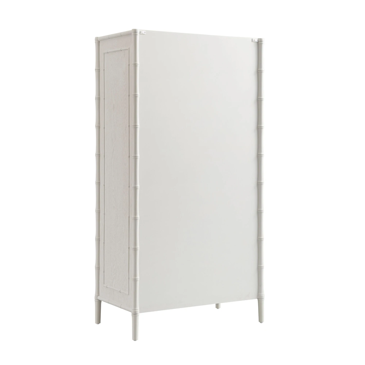 Elstowe Faux Bamboo Double Wardrobe, Shaded White 14 Elstowe Faux Bamboo Double Wardrobe, Shaded White - Image 14