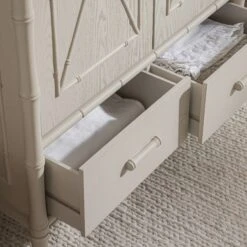 Elstowe Faux Bamboo Double Wardrobe, Shaded White 22 Elstowe Faux Bamboo Double Wardrobe, Shaded White -Daals Store XXWARD 068 BEIGE scene6