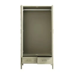Elstowe Faux Bamboo Double Wardrobe, Sage Green -Daals Store XXWARD 068 GREEN WB4