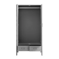 Elstowe Faux Bamboo Double Wardrobe, Warm Grey 25 Elstowe Faux Bamboo Double Wardrobe, Warm Grey -Daals Store XXWARD 068 GREY WB4