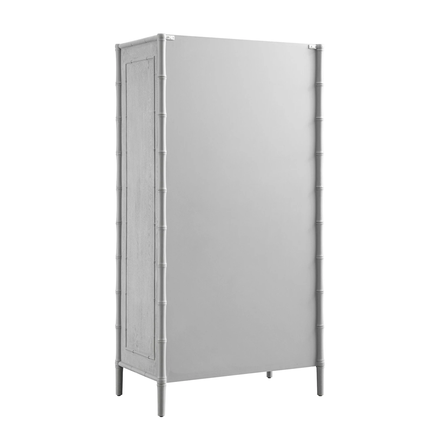 Elstowe Faux Bamboo Double Wardrobe, Warm Grey 13 Elstowe Faux Bamboo Double Wardrobe, Warm Grey - Image 13