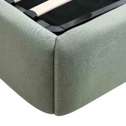 Constance Winged Headboard Ottoman Storage Bed, Olive Linen -Daals Store ZD 2182 OLIVE LIN detail3