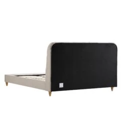 Leamington Deep-Buttoned Upholstered Bed, Oatmeal Fabric -Daals Store ZX 1063 BEIGE FAB WB5