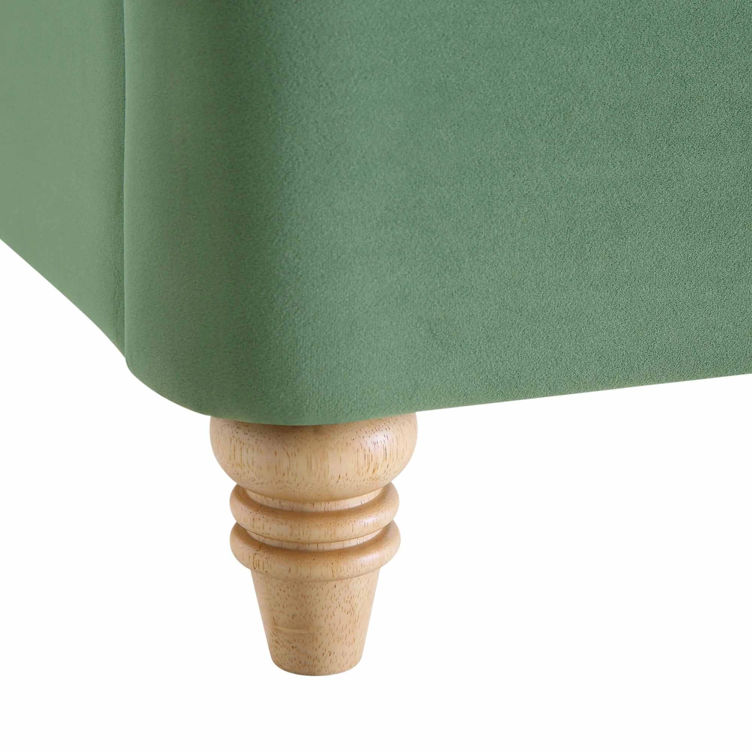 Leamington Deep-Buttoned Upholstered Bed, Meadow Green Velvet 14 Leamington Deep-Buttoned Upholstered Bed, Meadow Green Velvet - Image 14