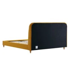 Leamington Deep-Buttoned Upholstered Bed, Turmeric Yellow Velvet -Daals Store ZX 1063 MUST VEL WB5