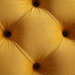 Leamington Deep-Buttoned Upholstered Bed, Turmeric Yellow Velvet -Daals Store ZX 1063 MUST VEL detail3