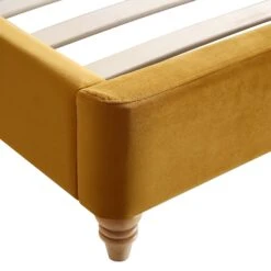 Leamington Deep-Buttoned Upholstered Bed, Turmeric Yellow Velvet -Daals Store ZX 1063 MUST VEL detail4