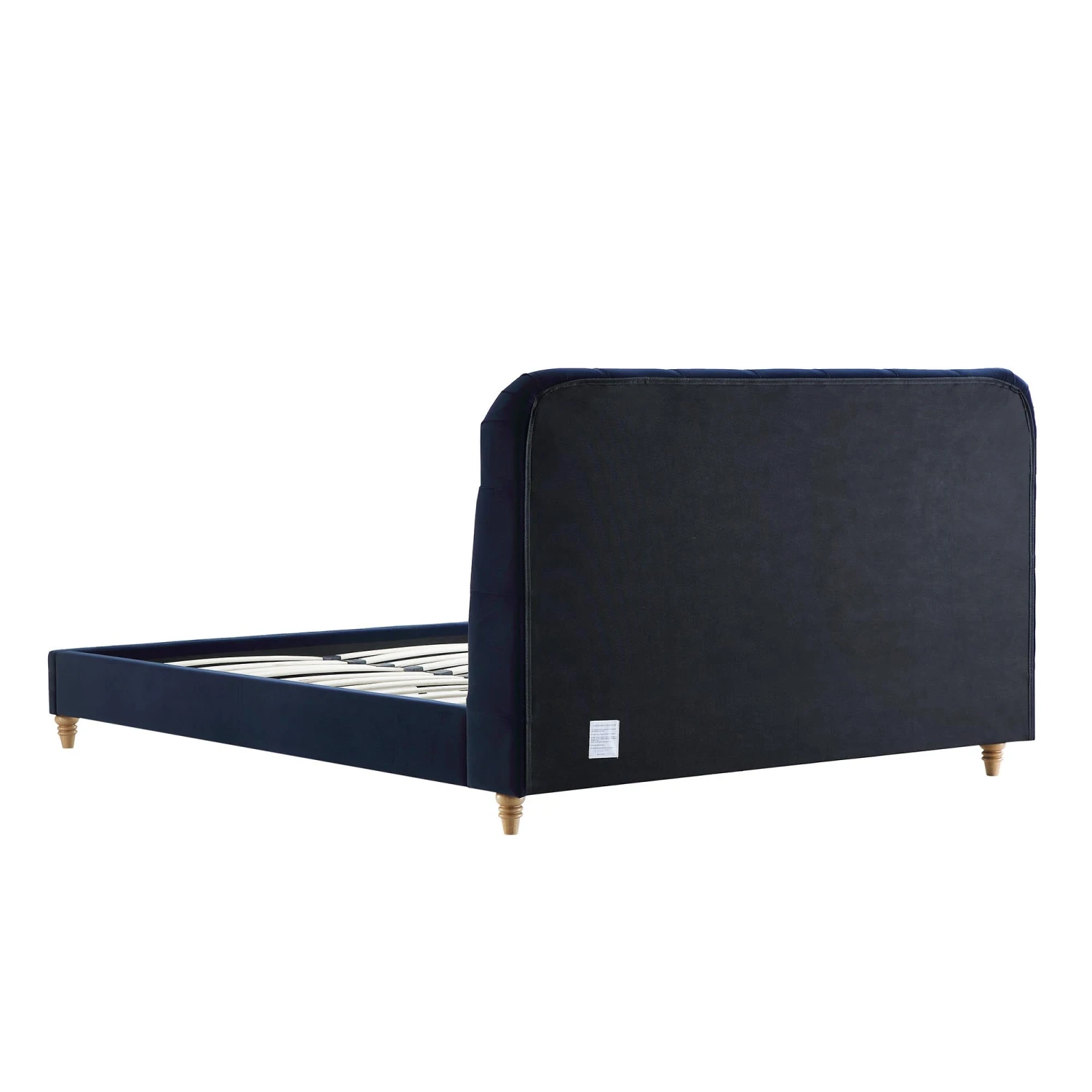 Leamington Deep-Buttoned Upholstered Bed, Midnight Blue Velvet 9 Leamington Deep-Buttoned Upholstered Bed, Midnight Blue Velvet - Image 9