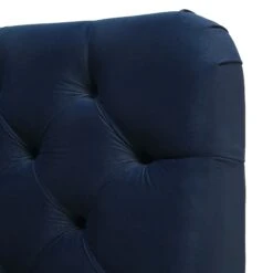 Leamington Deep-Buttoned Upholstered Bed, Midnight Blue Velvet 25 Leamington Deep-Buttoned Upholstered Bed, Midnight Blue Velvet -Daals Store ZX 1063 NAVY VEL detail2