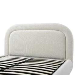 Luella Upholstered Wooden Plinth Base Storage Bed, Ecru Boucle -Daals Store ZX 1151 ECRU BOU detail1