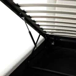 Luella Upholstered Wooden Plinth Base Storage Bed, Ecru Boucle -Daals Store ZX 1151 ECRU BOU detail3