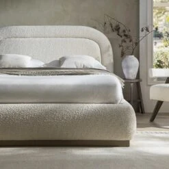 Luella Upholstered Wooden Plinth Base Storage Bed, Ecru Boucle -Daals Store ZX 1151 ECRU BOU scene3