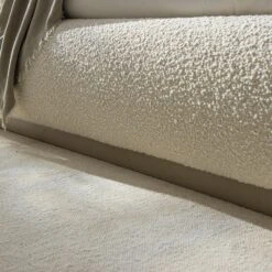 Luella Upholstered Wooden Plinth Base Storage Bed, Ecru Boucle -Daals Store ZX 1151 ECRU BOU scene6