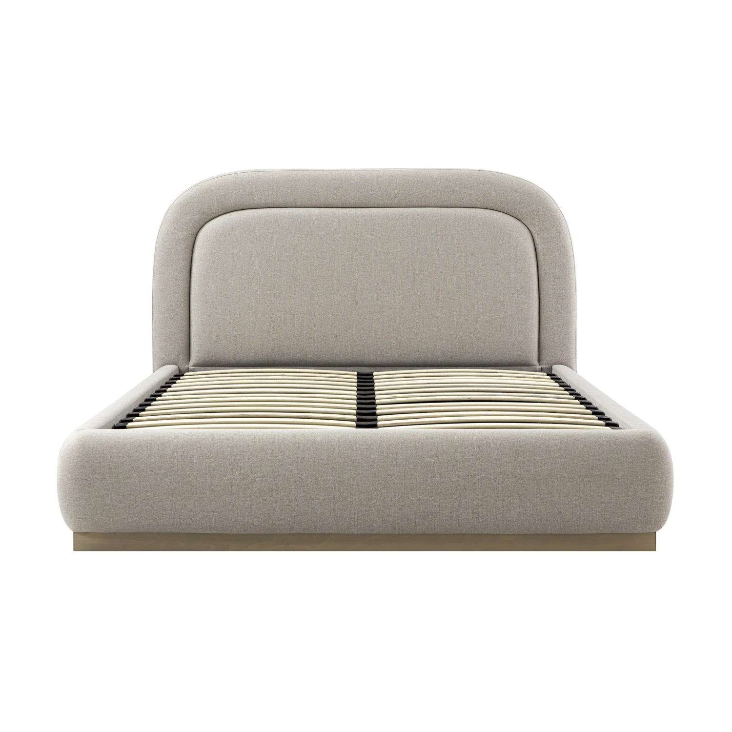 Luella Upholstered Wooden Plinth Base Storage Bed, Sand Fabric 8 Luella Upholstered Wooden Plinth Base Storage Bed, Sand Fabric - Image 8