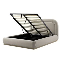 Luella Upholstered Wooden Plinth Base Storage Bed, Sand Fabric 29 Luella Upholstered Wooden Plinth Base Storage Bed, Sand Fabric -Daals Store ZX 1151 SAND FAB WB3