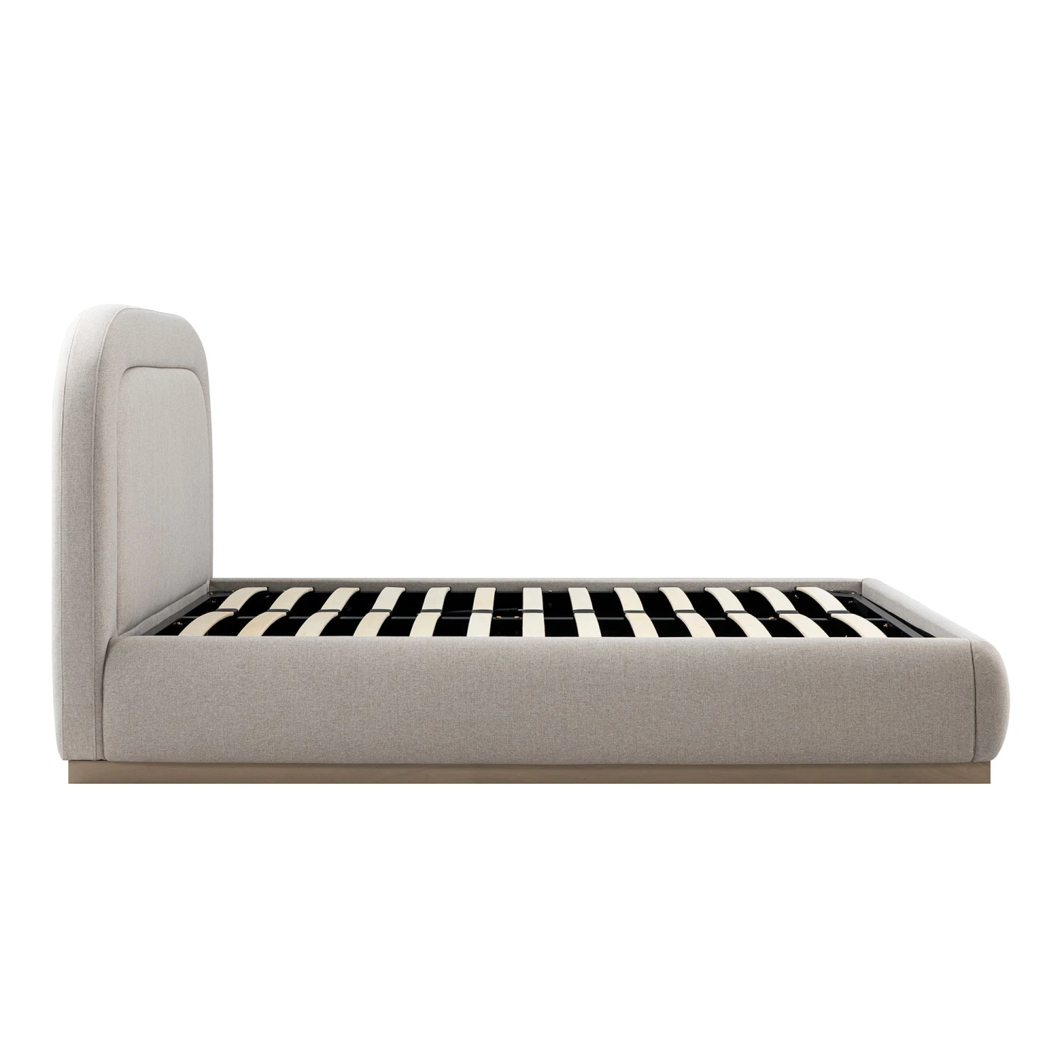 Luella Upholstered Wooden Plinth Base Storage Bed, Sand Fabric 12 Luella Upholstered Wooden Plinth Base Storage Bed, Sand Fabric - Image 12