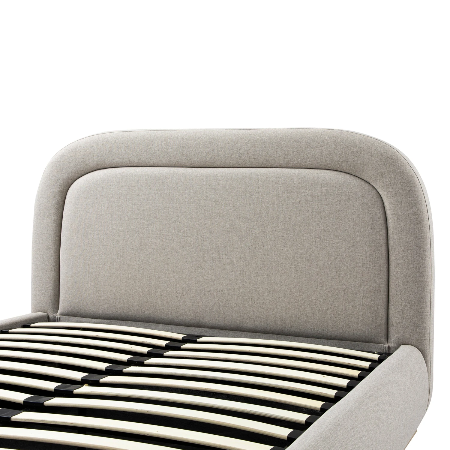 Luella Upholstered Wooden Plinth Base Storage Bed, Sand Fabric 14 Luella Upholstered Wooden Plinth Base Storage Bed, Sand Fabric - Image 14