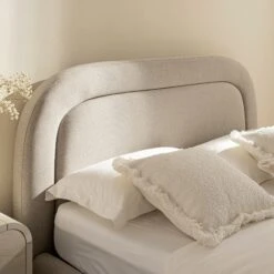 Luella Upholstered Wooden Plinth Base Storage Bed, Sand Fabric 22 Luella Upholstered Wooden Plinth Base Storage Bed, Sand Fabric -Daals Store ZX 1151 SAND FAB scene3