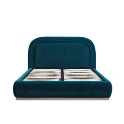 Luella Upholstered Wooden Plinth Base Storage Bed, Teal Velvet -Daals Store ZX 1151 TEAL VEL WB1