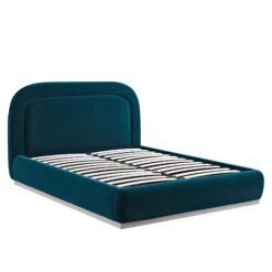Luella Upholstered Wooden Plinth Base Storage Bed, Teal Velvet -Daals Store ZX 1151 TEAL VEL WB2
