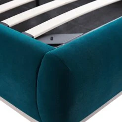 Luella Upholstered Wooden Plinth Base Storage Bed, Teal Velvet -Daals Store ZX 1151 TEAL VEL detail2