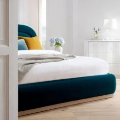 Luella Upholstered Wooden Plinth Base Storage Bed, Teal Velvet -Daals Store ZX 1151 TEAL VEL scene5