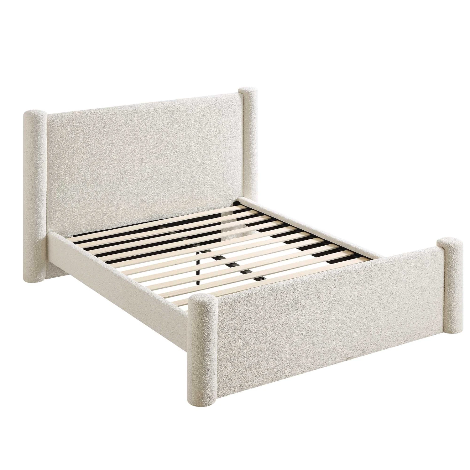 Galerie Beige Boucle Pillar Upholstered Bed 7 Galerie Beige Boucle Pillar Upholstered Bed - Image 7