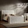 Galerie Beige Boucle Pillar Upholstered Bed -Daals Store ZX 2180 BEIGE BOUCLE main