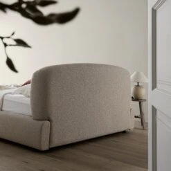 Constance Winged Headboard Ottoman Storage Bed, Light Taupe Boucle 21 Constance Winged Headboard Ottoman Storage Bed, Light Taupe Boucle -Daals Store ZX 2182 TAUPE BOU scene5