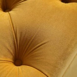 Leamington Deep-Buttoned Ottoman Storage Bench, Turmeric Yellow Velvet -Daals Store ZX 2183 MUST VEL detail1