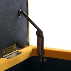 Leamington Deep-Buttoned Ottoman Storage Bench, Turmeric Yellow Velvet -Daals Store ZX 2183 MUST VEL detail2