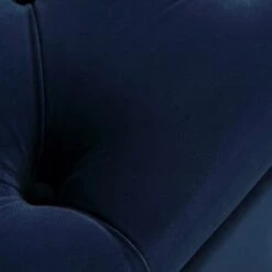 Leamington Deep-Buttoned Ottoman Storage Bench, Midnight Blue Velvet -Daals Store ZX 2183 NAVY VEL detail1