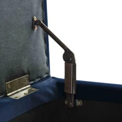 Leamington Deep-Buttoned Ottoman Storage Bench, Midnight Blue Velvet -Daals Store ZX 2183 NAVY VEL detail2