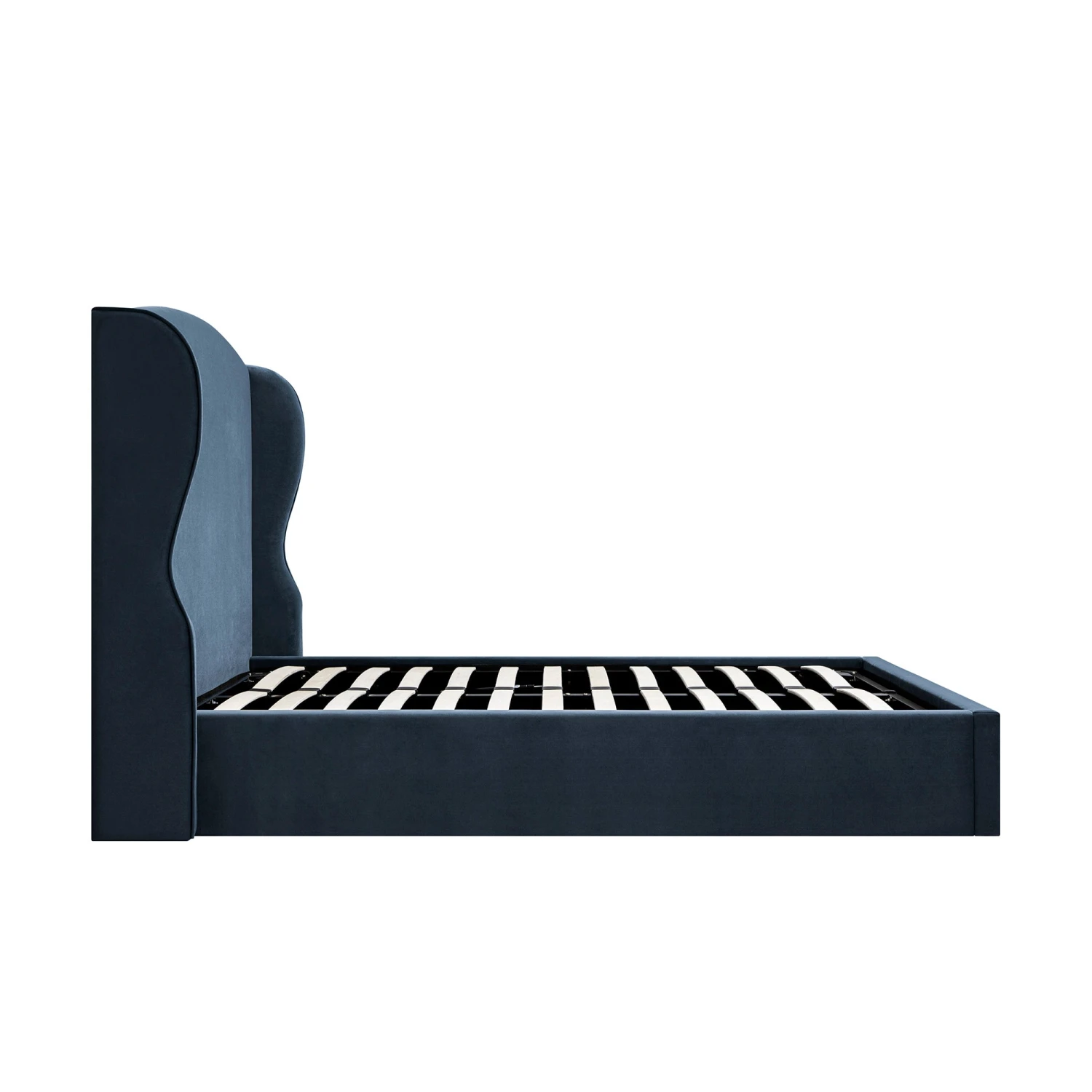 Kimberly Winged Upholstered Storage Bed, Aegean Blue Velvet 13 Kimberly Winged Upholstered Storage Bed, Aegean Blue Velvet - Image 13