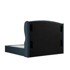 Kimberly Winged Upholstered Storage Bed, Aegean Blue Velvet 31 Kimberly Winged Upholstered Storage Bed, Aegean Blue Velvet -Daals Store ZX 2208 AEGEAN VEL WB6