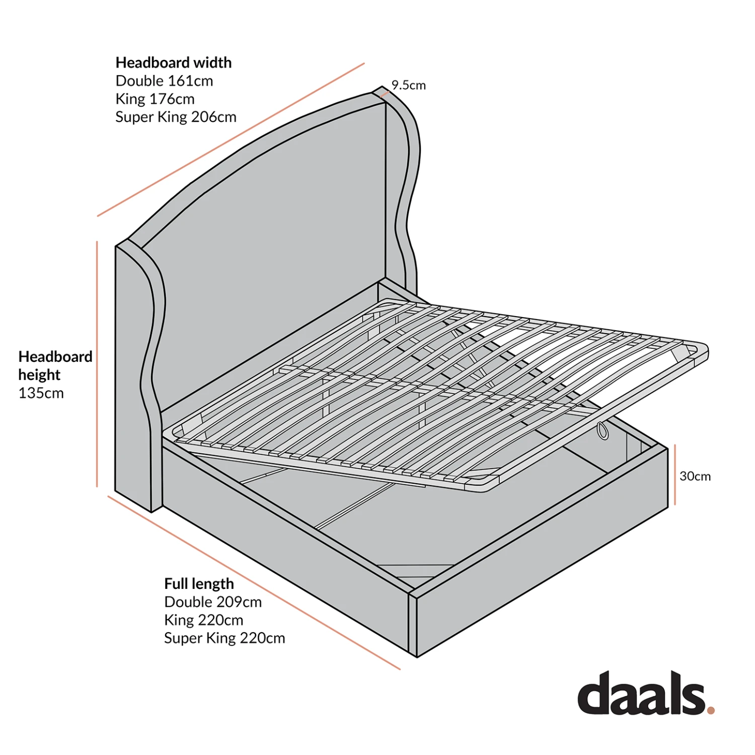 Kimberly Winged Upholstered Storage Bed, Ecru Boucle 10 Kimberly Winged Upholstered Storage Bed, Ecru Boucle - Image 10